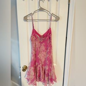 UO Johanna printed chiffon mini dress